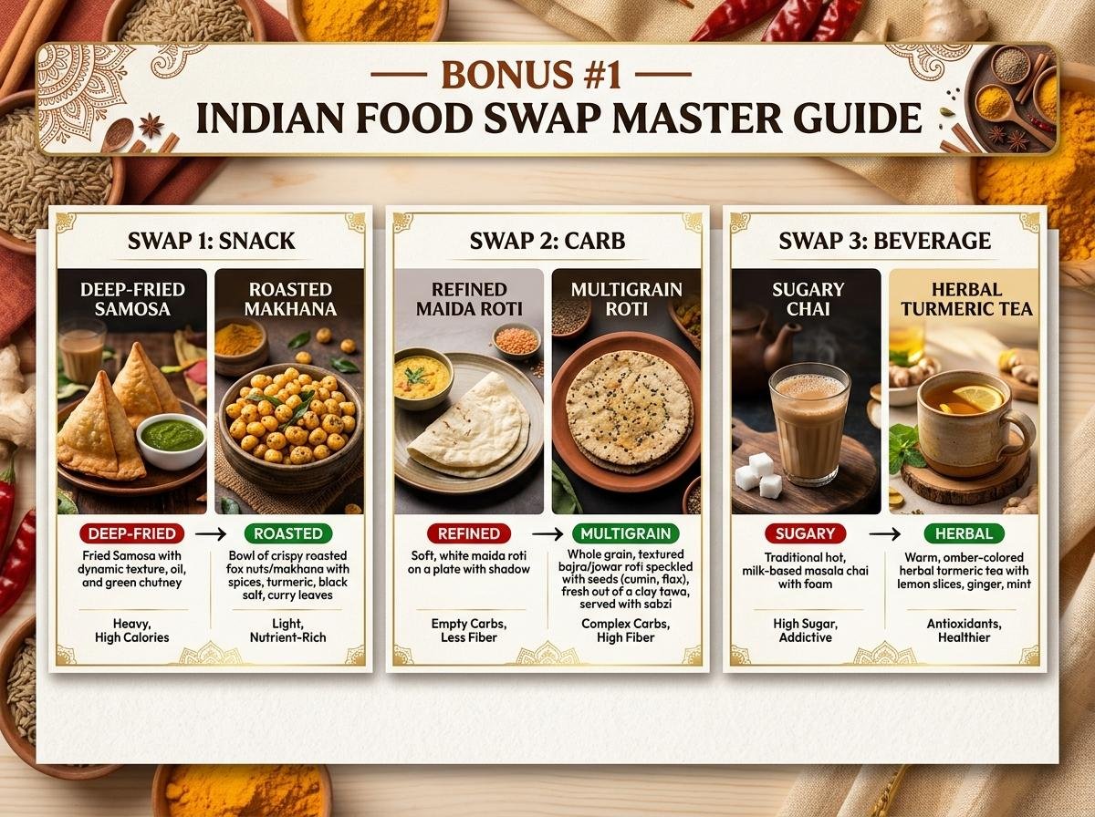 Indian Food Swap Master Guide Visual
