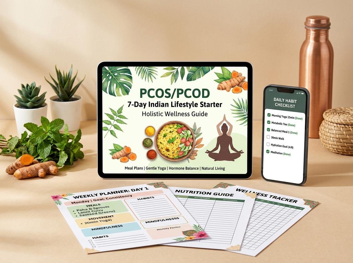 7-Day Indian PCOS/PCOD Lifestyle Starter System Mockup